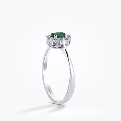 0.35 Karat Pırlanta Zümrüt Yüzük - Baroni Diamond (1)