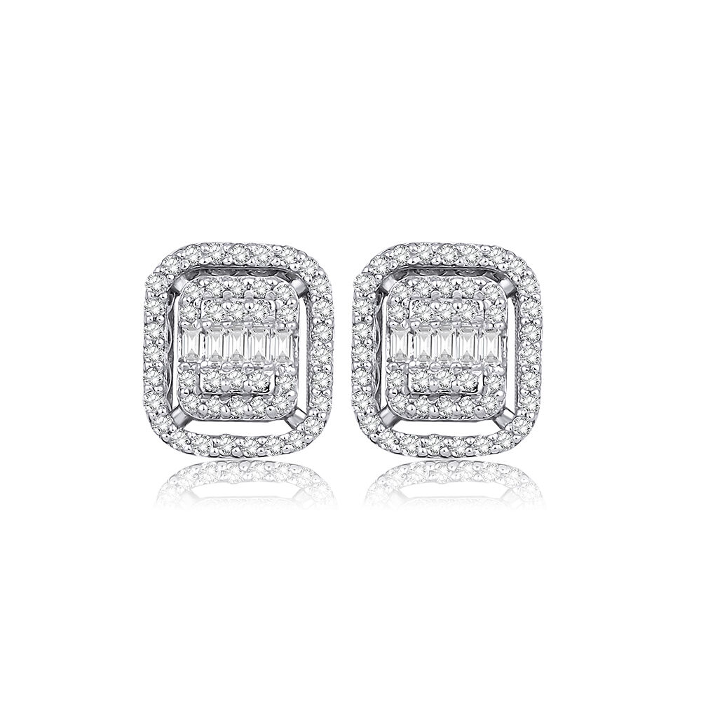0.36 Karat Pırlanta Baget Küpe - Baroni Diamond