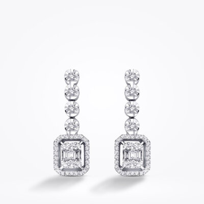 0.37 Karat Pırlanta Baget Küpe - Baroni Diamond (1)