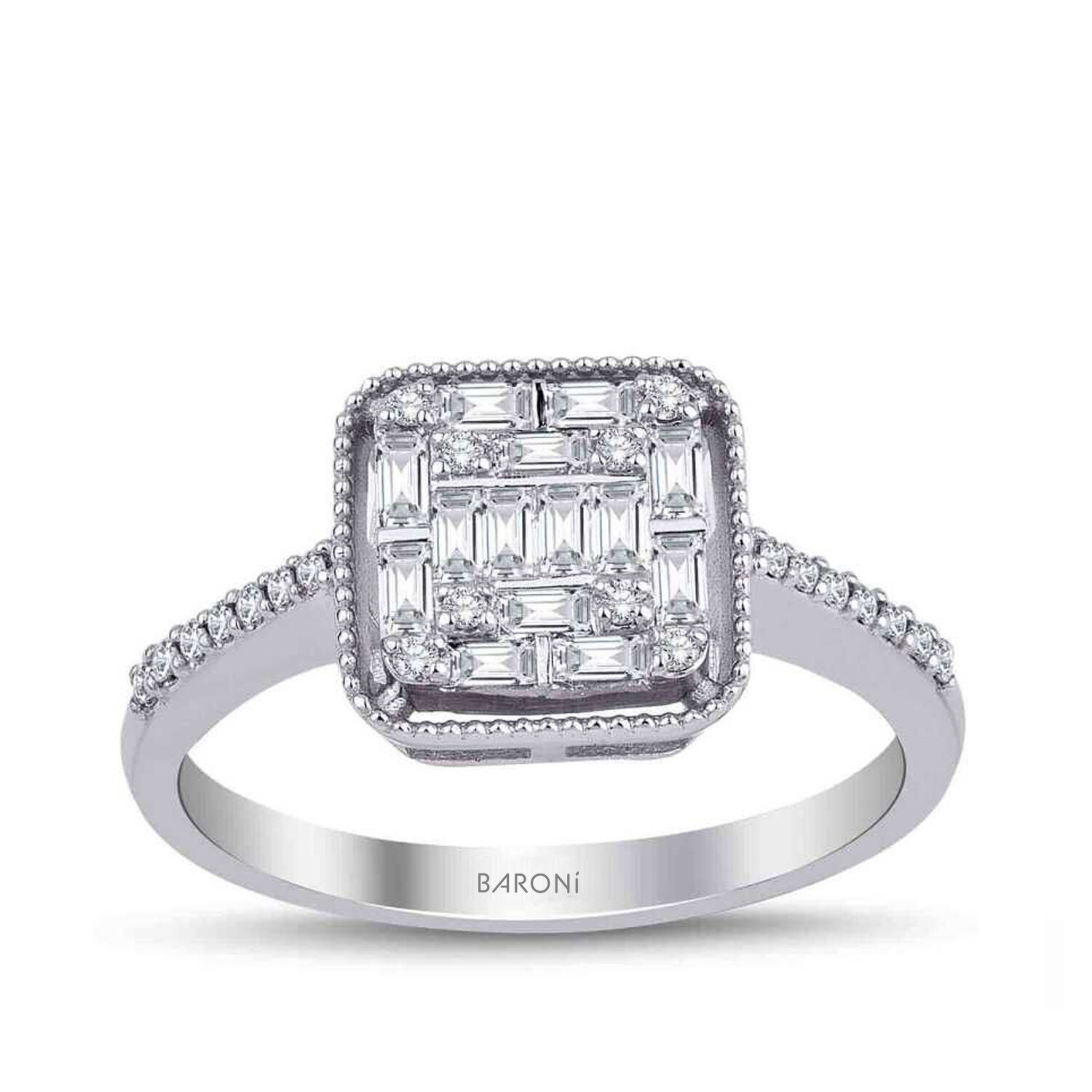 0.36 Karat Pırlanta Baget Yüzük - Baroni Diamond
