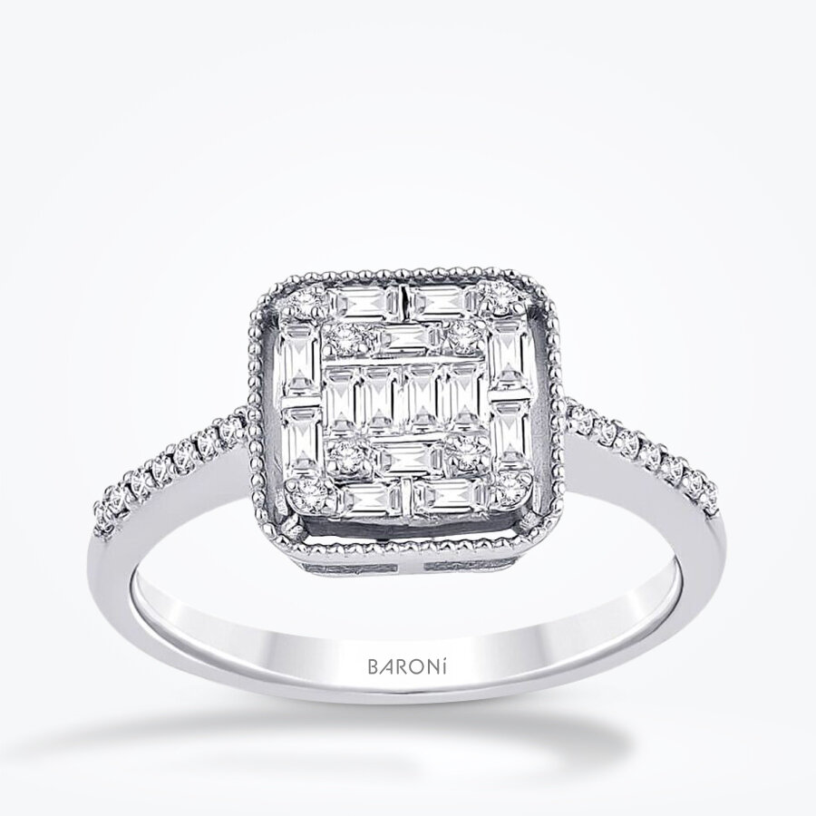 0.36 Karat Pırlanta Baget Yüzük - Baroni Diamond