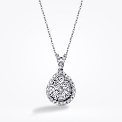 0.36 Karat Pırlanta Damla Kolye - 1