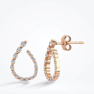 0.36 Karat Pırlanta Trend Küpe 