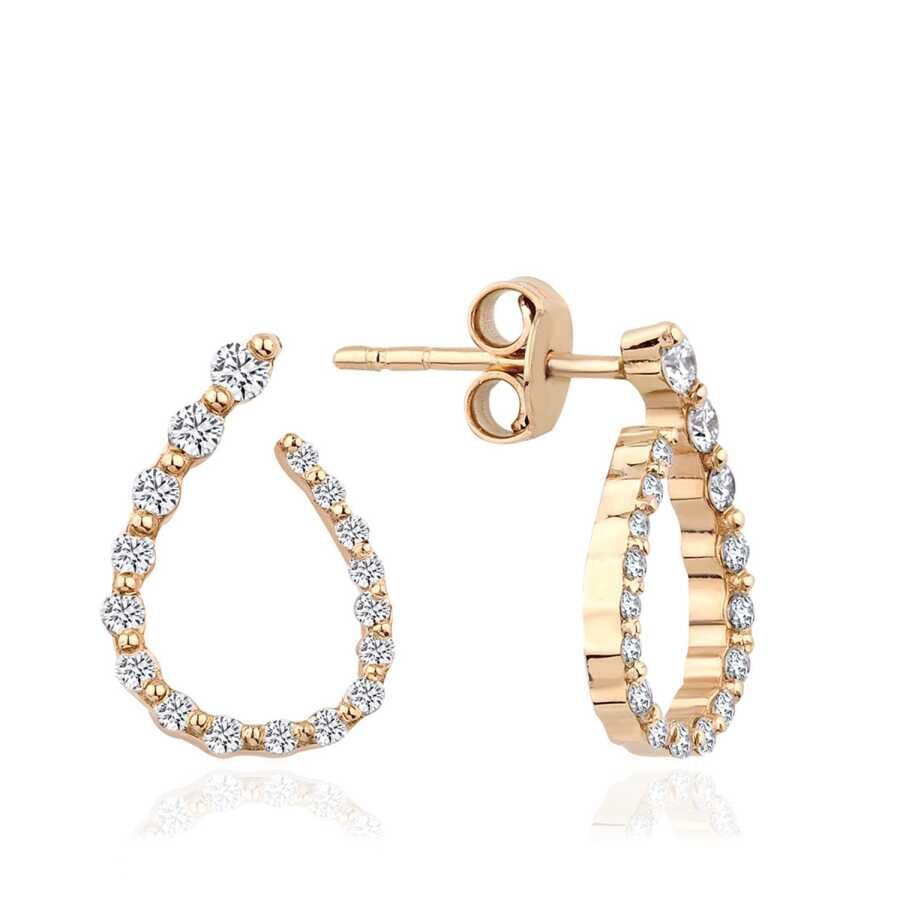 0.36 Karat Pırlanta Trend Küpe