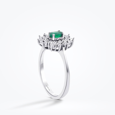 0.36 Karat Pırlanta Zümrüt Yüzük - Baroni Diamond (1)