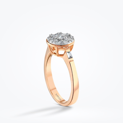 0.37 Karat Pırlanta Baget Rose Yüzük - Baroni Diamond (1)