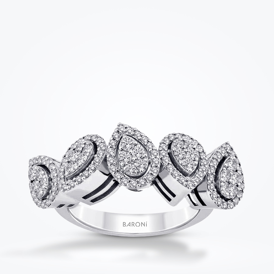 0.37 Karat Pırlanta Damla Yüzük - Baroni Diamond