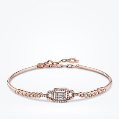 0.38 Karat Pırlanta Baget Kelepçe - 1