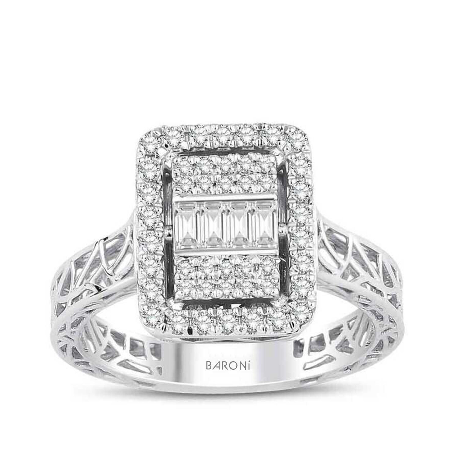 0.39 Karat Pırlanta Baget Yüzük - Baroni Diamond