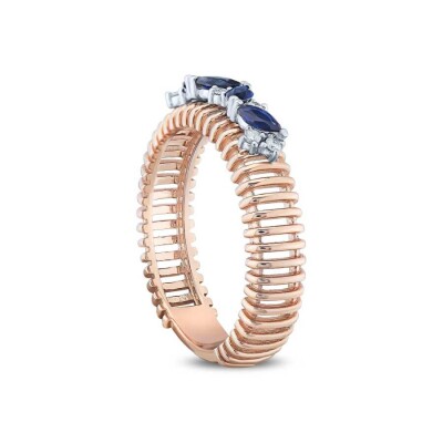 0.39 Karat Pırlanta Safir Yüzük - Baroni Diamond (1)