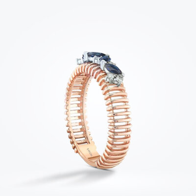 0.39 Karat Pırlanta Safir Yüzük - Baroni Diamond (1)