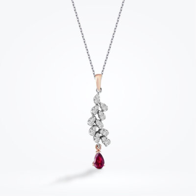 0.39 Karat Pırlanta Yakut Kolye - Baroni Diamond (1)