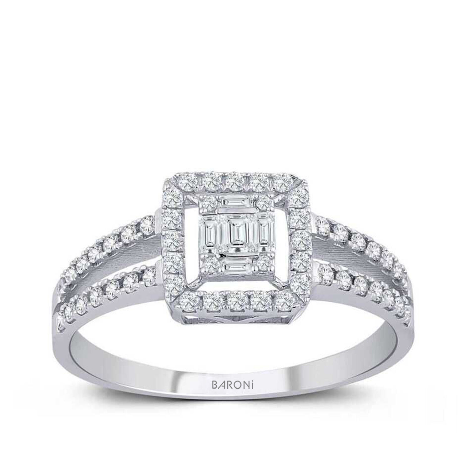 0.40 Karat Pırlanta Baget Yüzük - Baroni Diamond