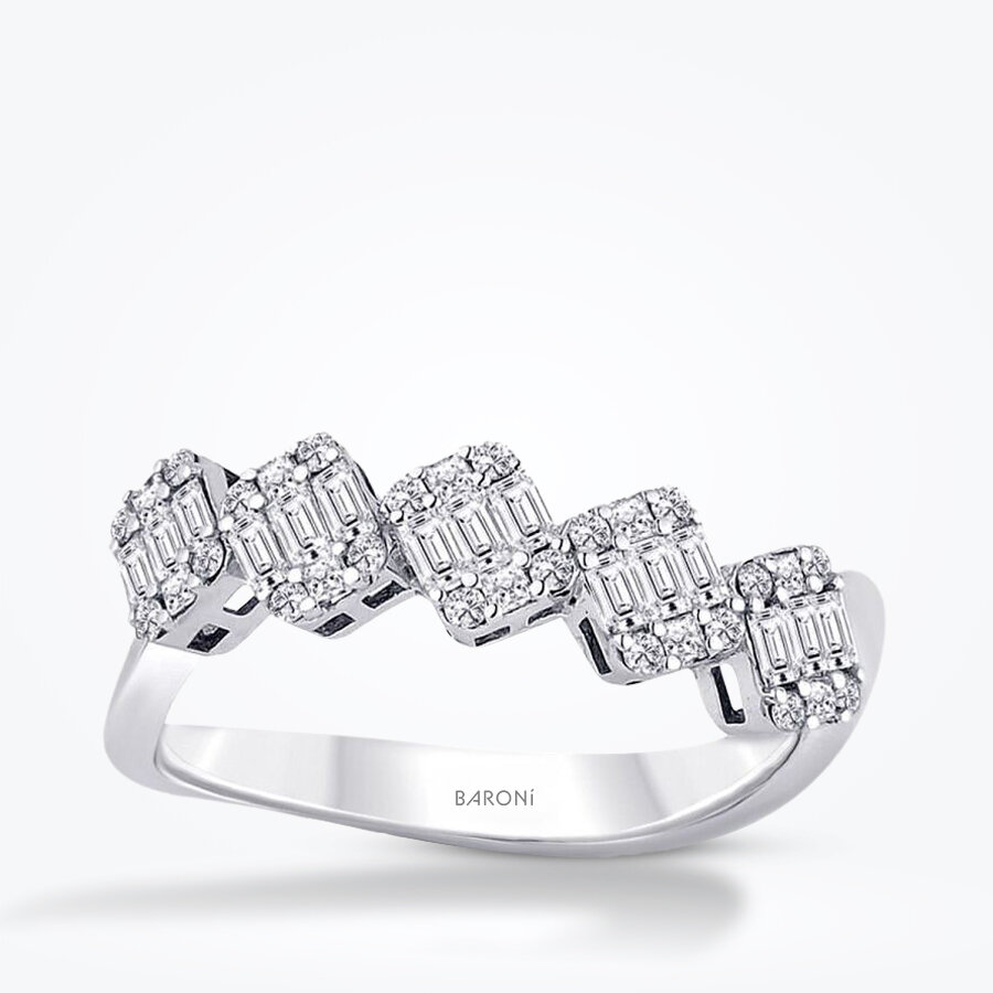 0.40 Karat Pırlanta Baget Yüzük - Baroni Diamond
