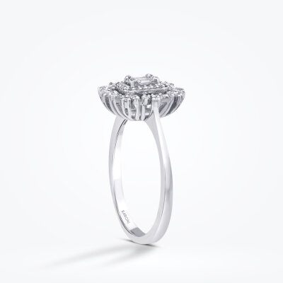 0.40 Karat Pırlanta Baget Yüzük - 2