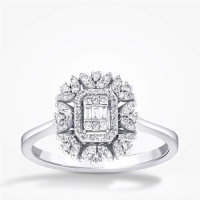 0.40 Karat Pırlanta Baget Yüzük - Baroni Diamond