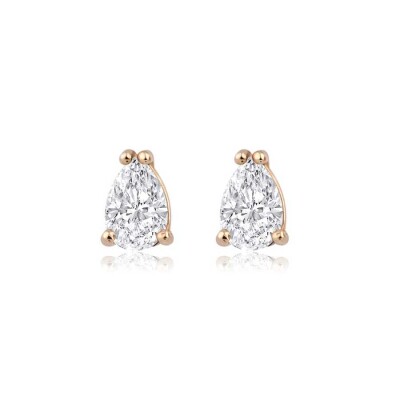0.40 Karat Pırlanta Damla Tektaş Rose Küpe - Baroni Diamond (1)