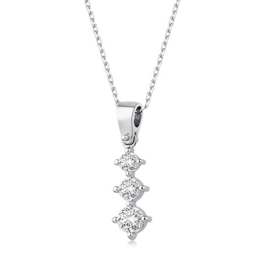 0.40 Karat Pırlanta Tria Kolye - Baroni Diamond