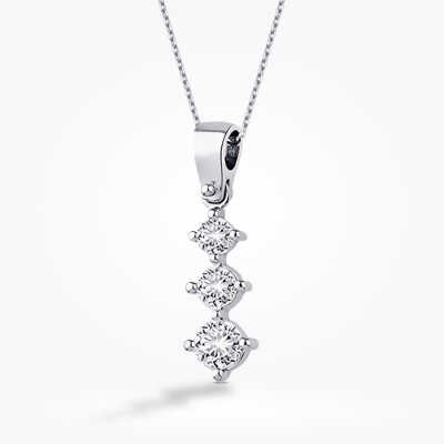 0.40 Karat Pırlanta Tria Kolye - 1