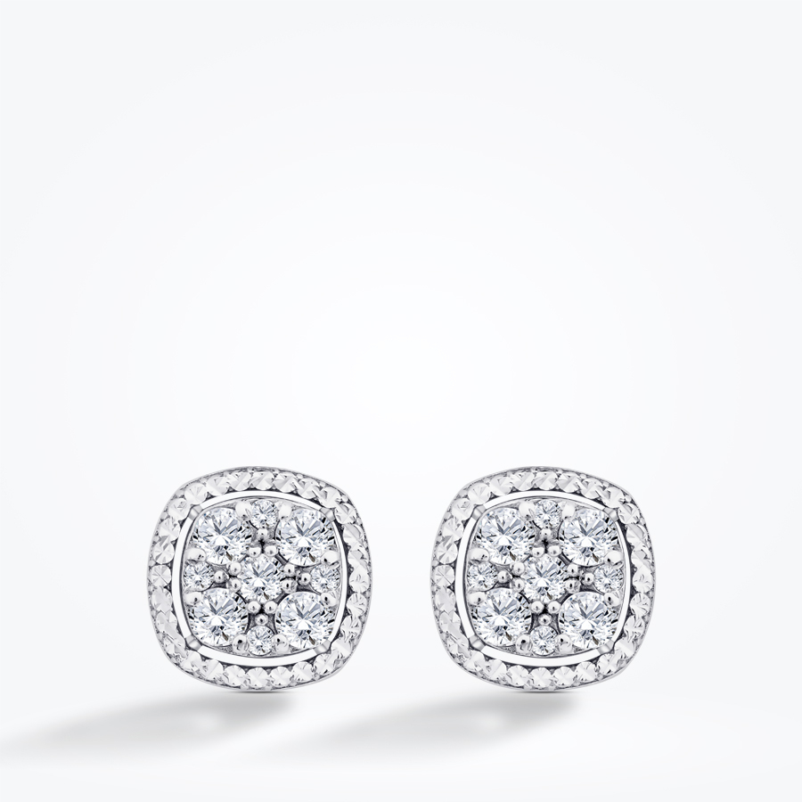 0.41 Karat Pırlanta Illusion Küpe - Baroni Diamond