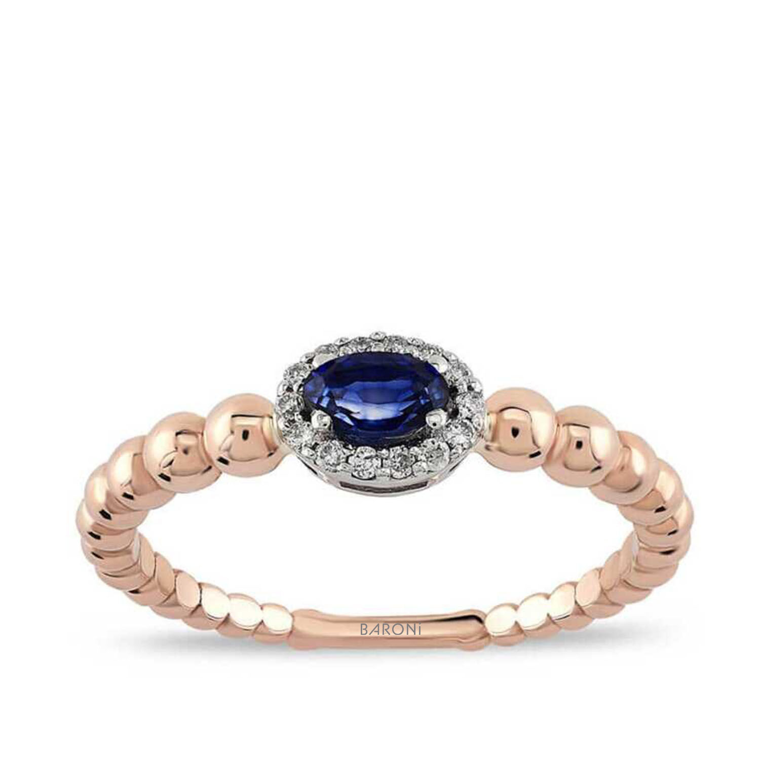 0.41 Karat Pırlanta Safir Yüzük - Baroni Diamond