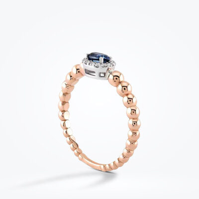 0.41 Karat Pırlanta Safir Yüzük - Baroni Diamond (1)