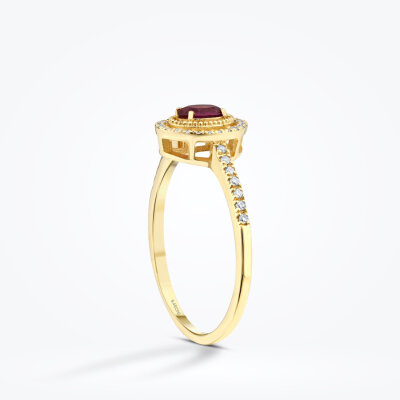 0.41 Karat Pırlanta Yakut Yüzük - Baroni Diamond (1)