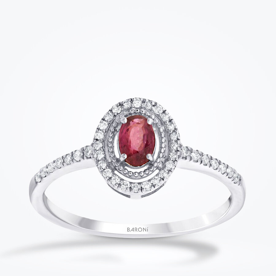0.41 Karat Pırlanta Yakut Yüzük - Baroni Diamond