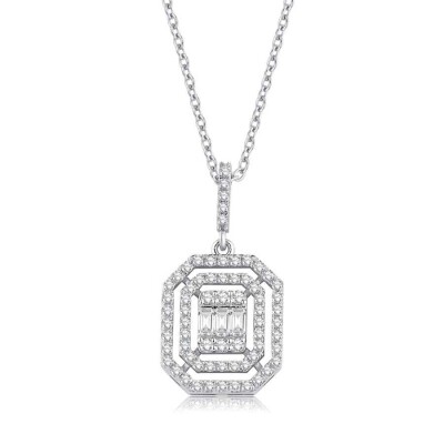 0.42 Karat Pırlanta Baget Kolye - Baroni Diamond