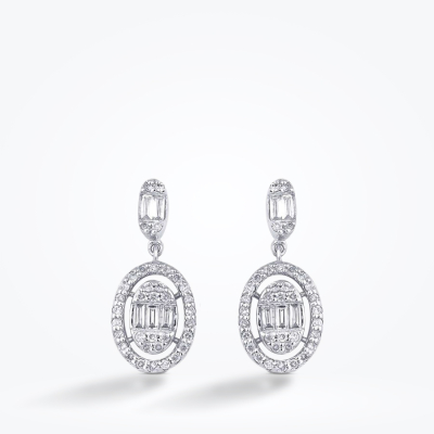 0.42 Karat Pırlanta Baget Küpe - Baroni Diamond (1)