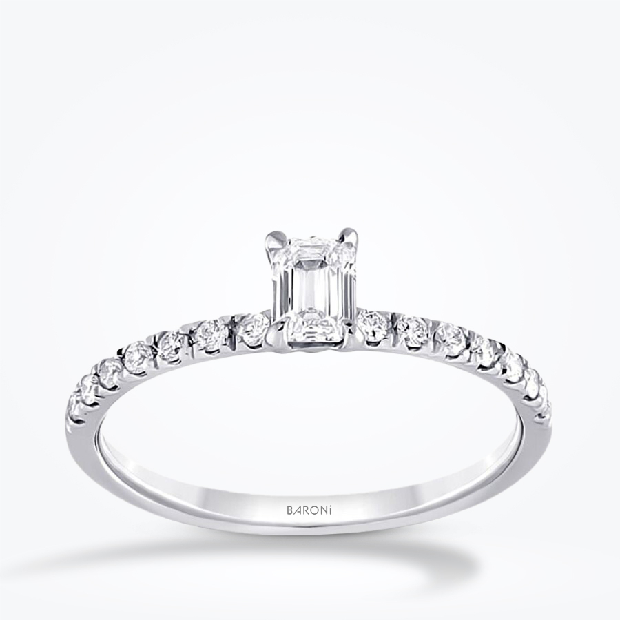 0.42 Karat Pırlanta Baget Yüzük - Baroni Diamond