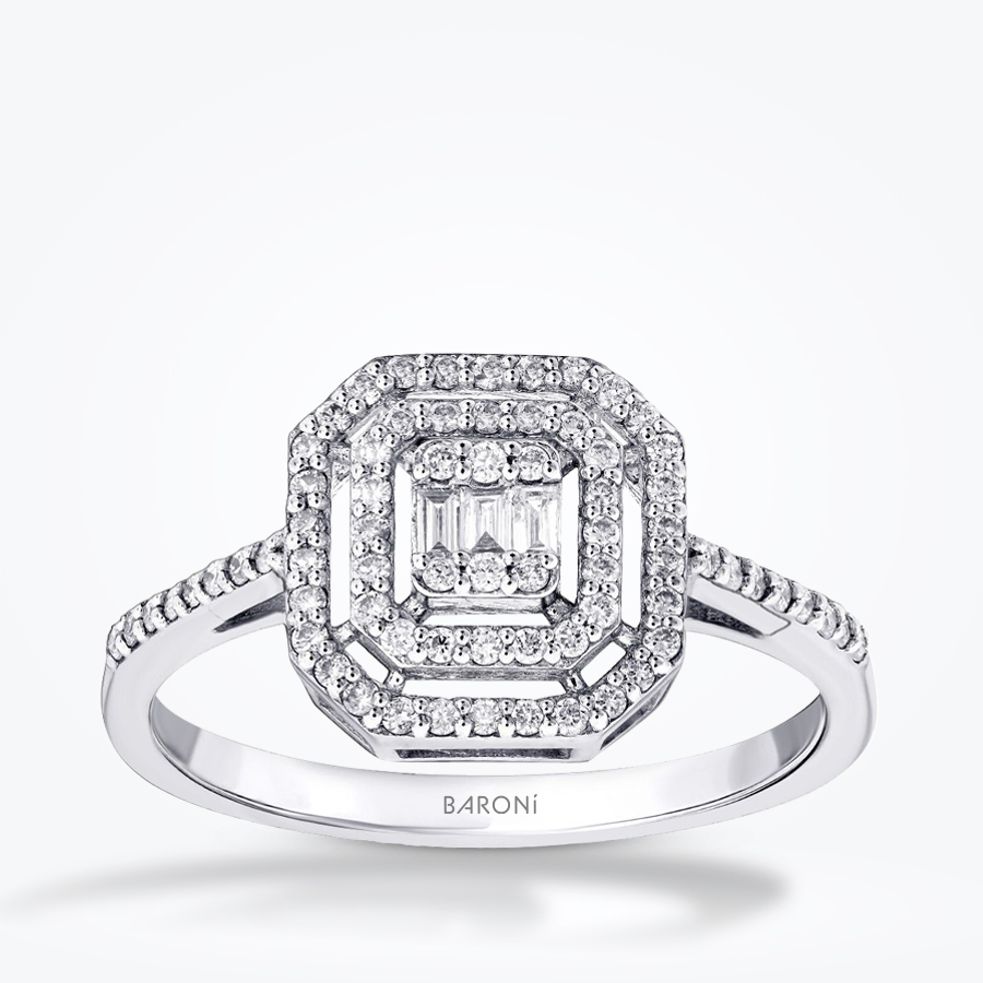 0.42 Karat Pırlanta Baget Yüzük - Baroni Diamond