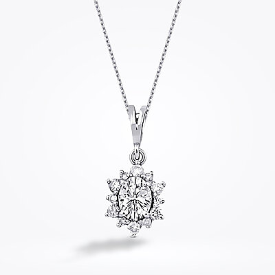 0.42 Karat Pırlanta Lotus Kolye - 1