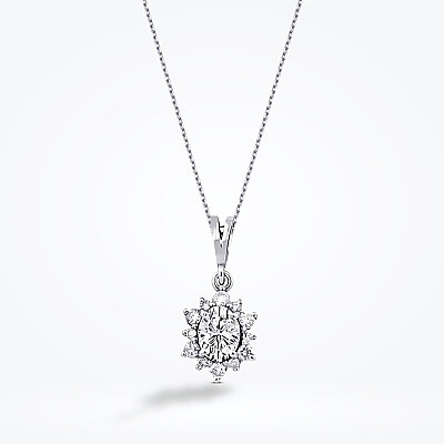 0.42 Karat Pırlanta Lotus Kolye - Baroni Diamond (1)