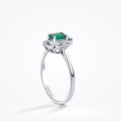 0.42 Karat Pırlanta Zümrüt Yüzük - Baroni Diamond (1)
