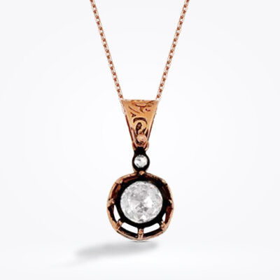 0.43 karat Elmas Tektaş Kolye - 1