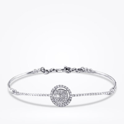 0.43 Karat Pırlanta Baget Kelepçe 