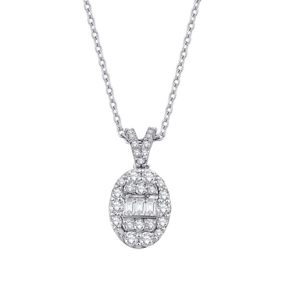 0.43 Karat Pırlanta Baget Kolye - Baroni Diamond