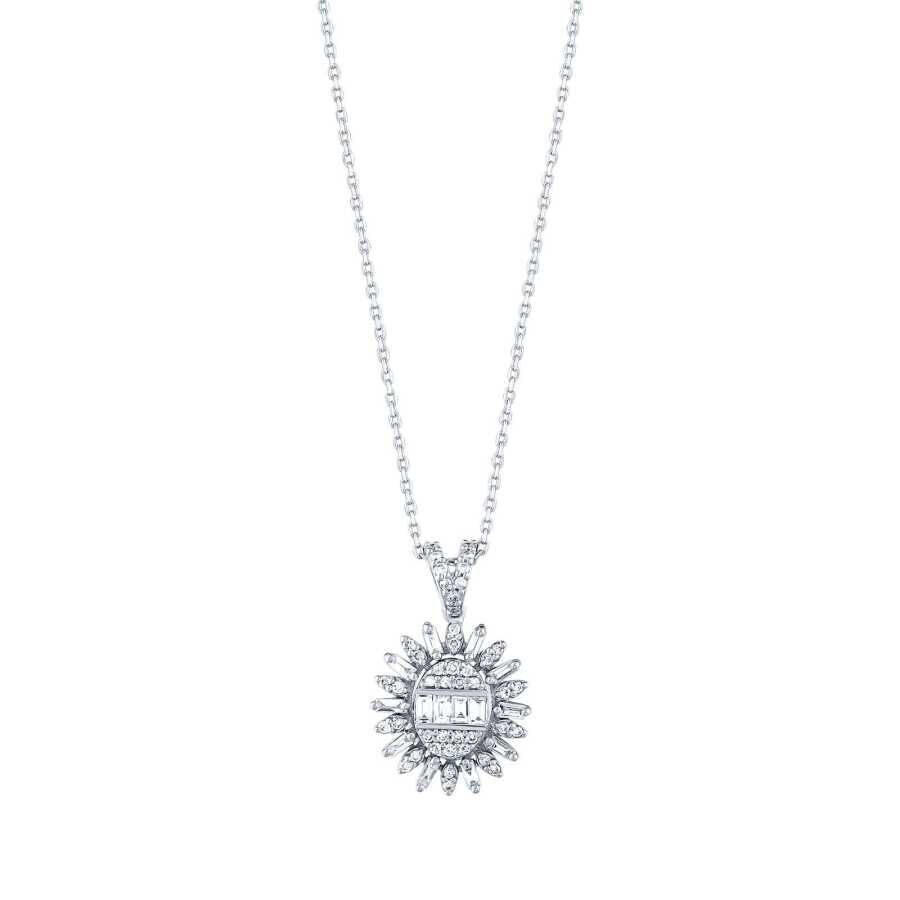 0.43 Karat Pırlanta Baget Kolye - Baroni Diamond