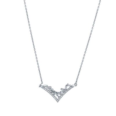 0.43 Karat Pırlanta Baget Kolye - Baroni Diamond (1)