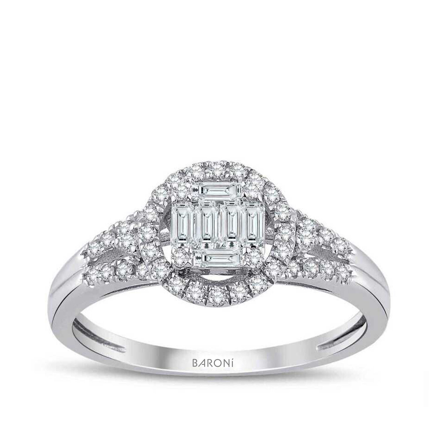 0.43 Karat Pırlanta Baget Yüzük - Baroni Diamond