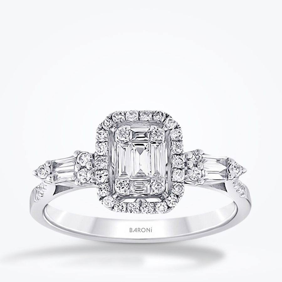 0.43 Karat Pırlanta Baget Yüzük - Baroni Diamond