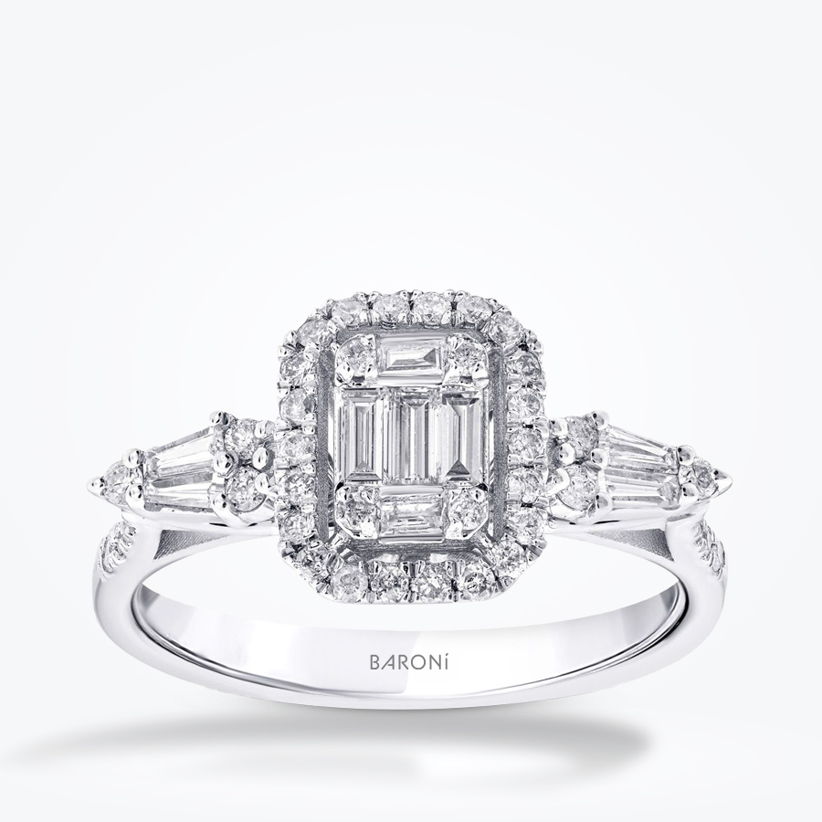 0.43 Karat Pırlanta Baget Yüzük - Baroni Diamond