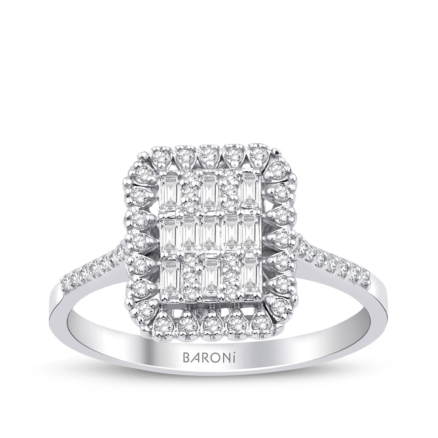 0.43 Karat Pırlanta Baget Yüzük - Baroni Diamond