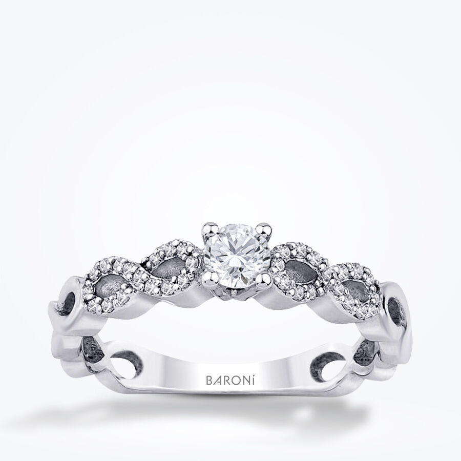 0.43 Karat Pırlanta Tektaş Sonsuzluk Yüzük - Baroni Diamond