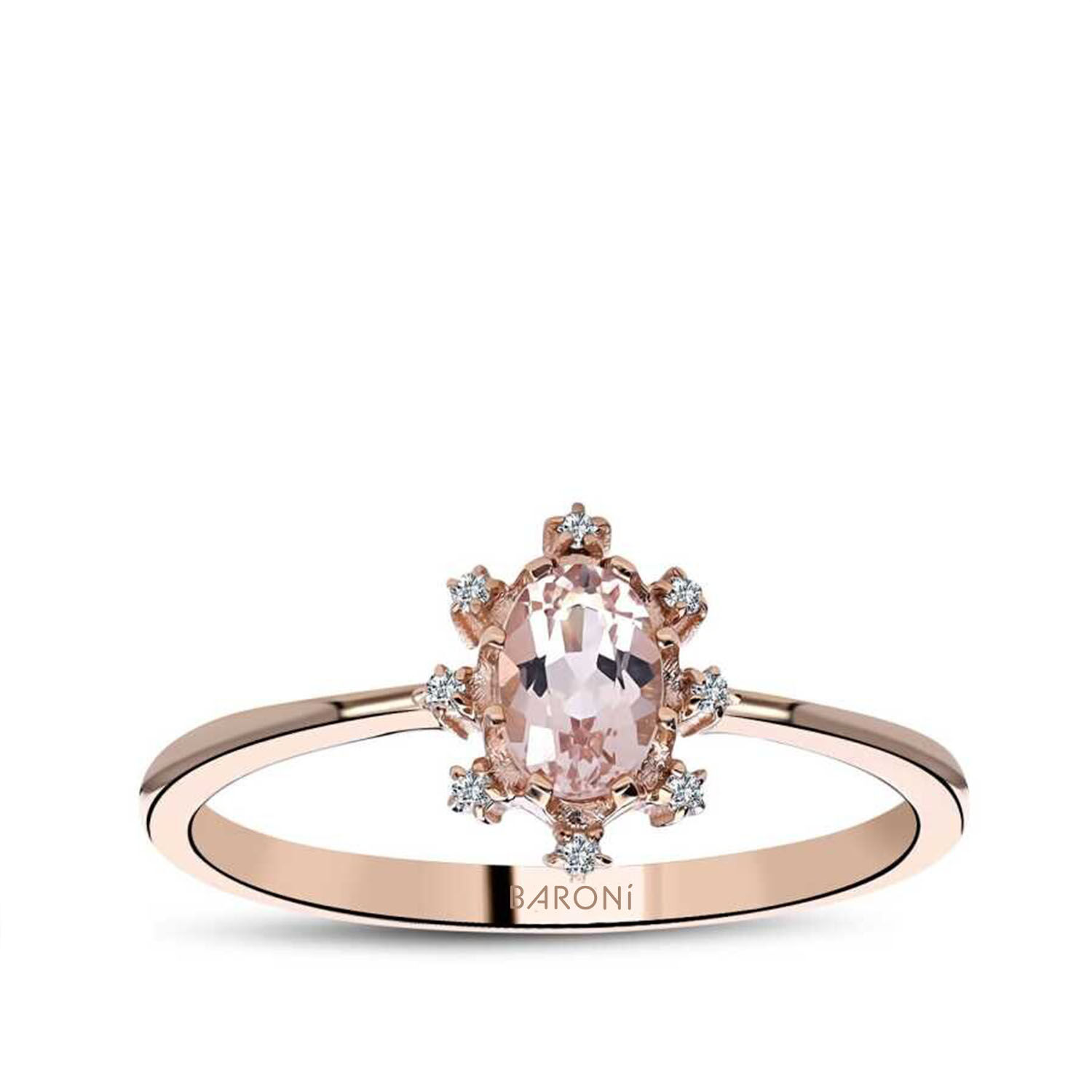 0.44 Karat Pırlanta Renkli Taşlı Yüzük - Baroni Diamond