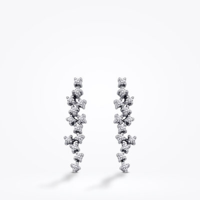 0.44 Karat Pırlanta Taşlı Küpe - 2