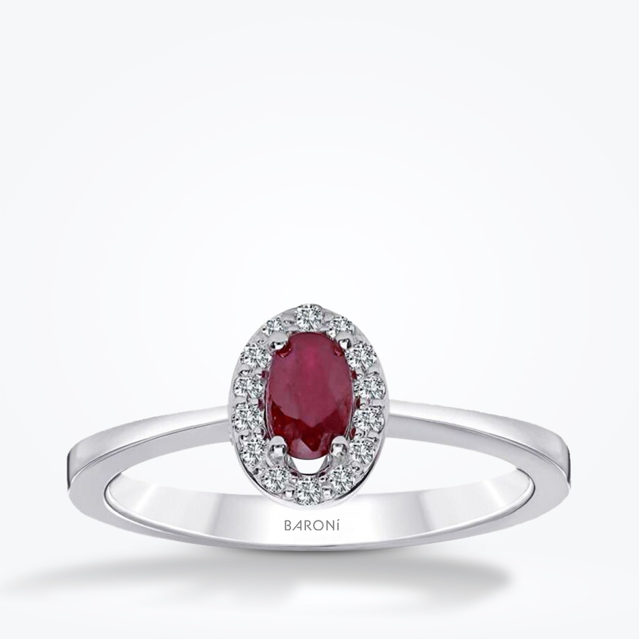 0.44 Karat Pırlanta Yakut Yüzük - Baroni Diamond