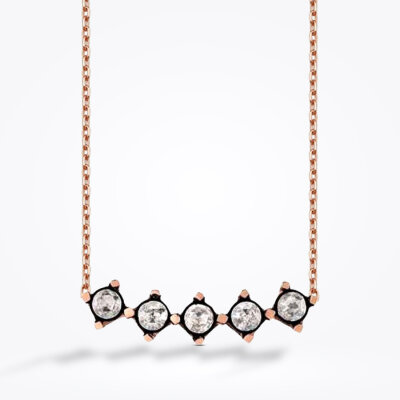 0.45 Karat Elmas Kolye - 1