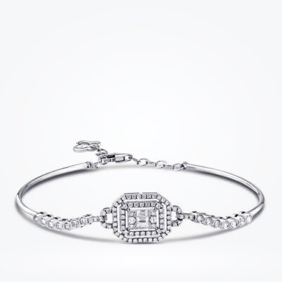 0.45 Karat Pırlanta Baget Kelepçe - 1